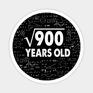 30 years old 30th birthday Gift Square Root of 900 Science Lover Gifts Bday Magnet